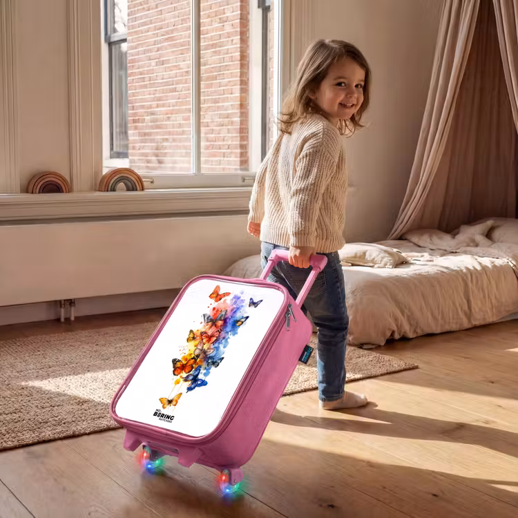 Valise enfant - Rose - Essaim de papillons — 2