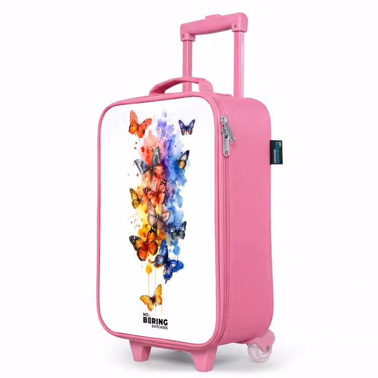 Valise enfant - Rose - Essaim de papillons — 8