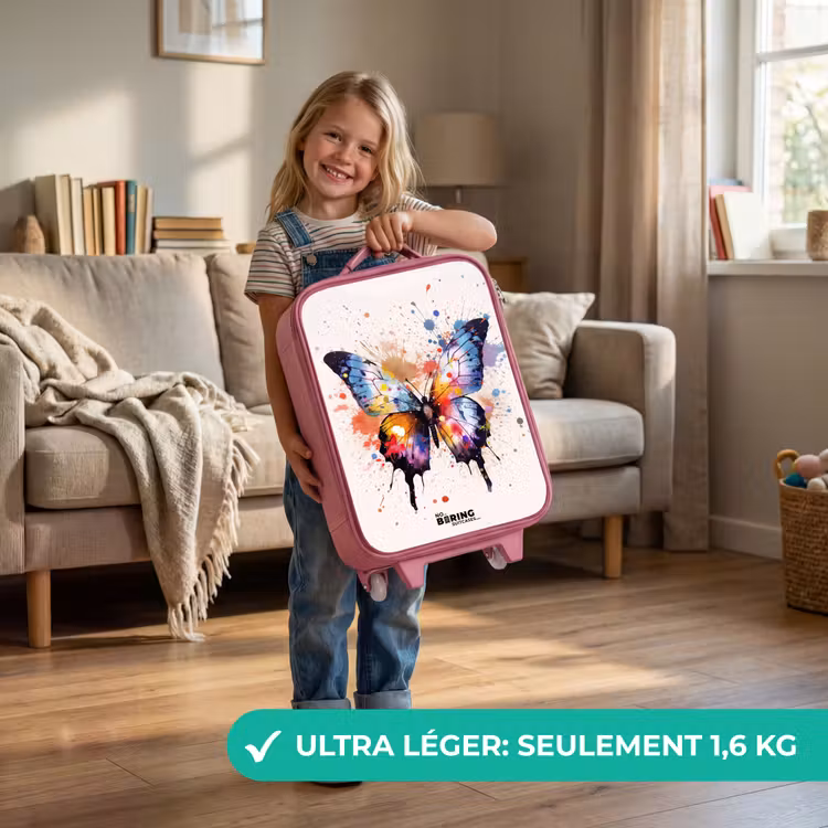Valise enfant - Rose - Explosion du papillon — 3