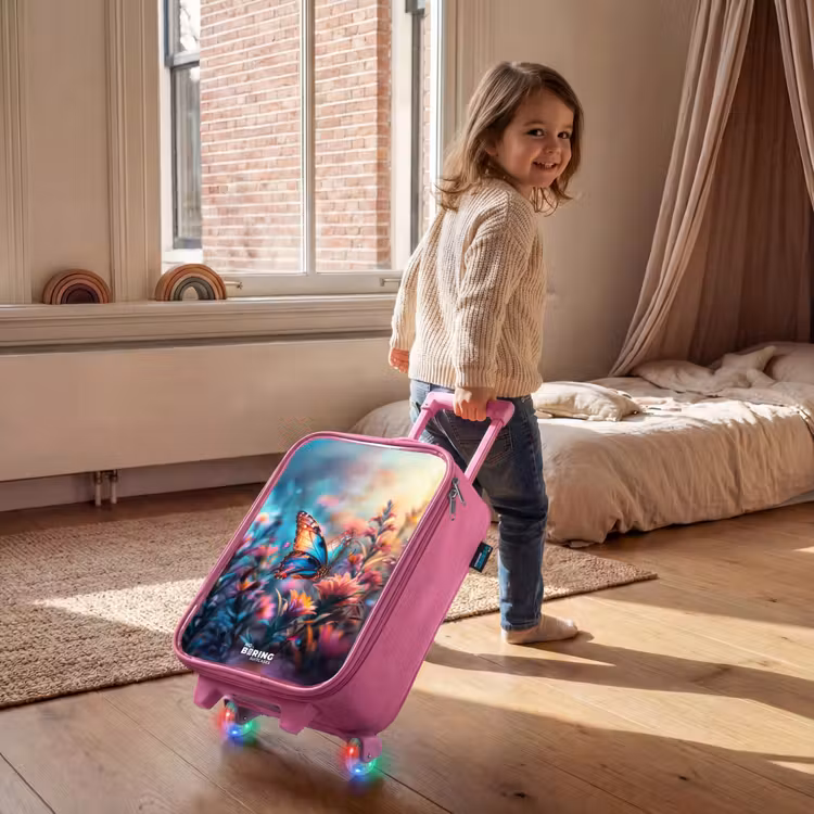 Valise enfant - Rose - Fleurs de papillon — 2