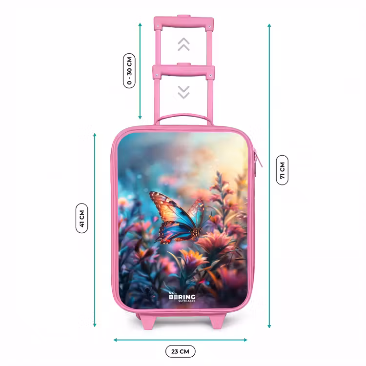 Valise enfant - Rose - Fleurs de papillon — 6