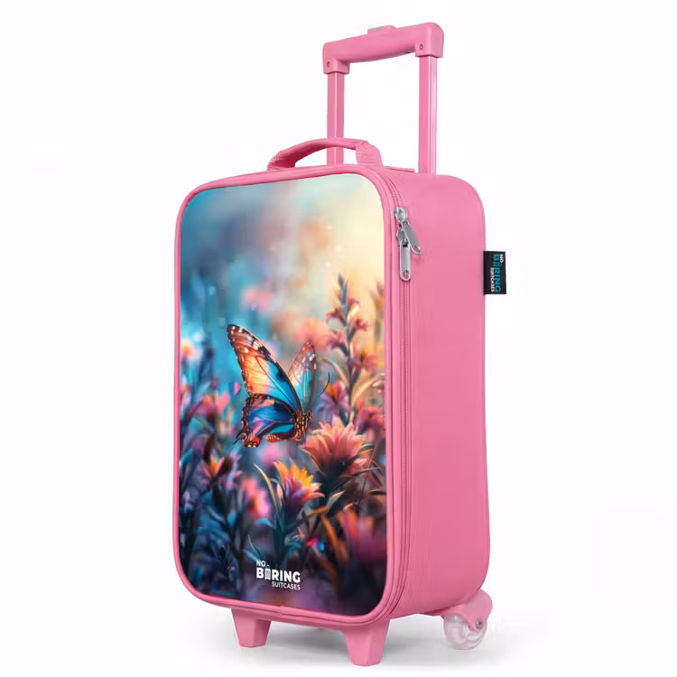 Valise enfant - Rose - Fleurs de papillon — 8