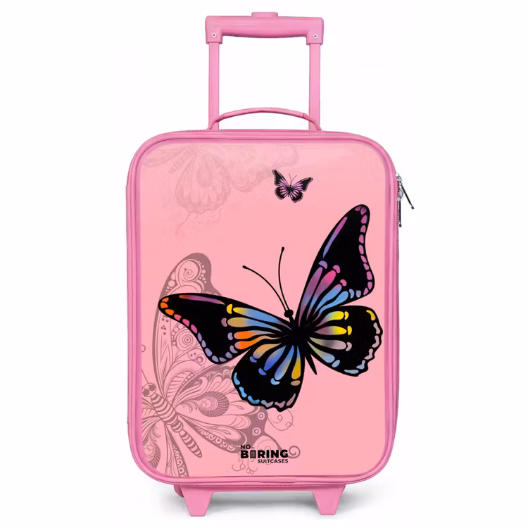 Valise enfant - Rose - Papillon Bubblegum — 1