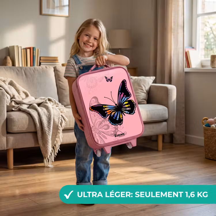 Valise enfant - Rose - Papillon Bubblegum — 3