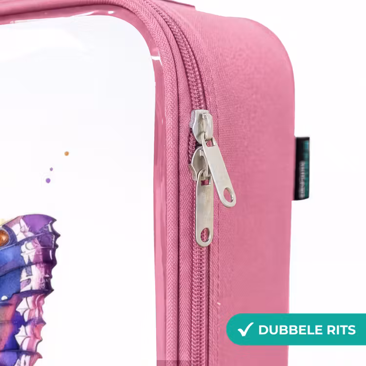 Valise enfant - Rose - Papillon violet — 7