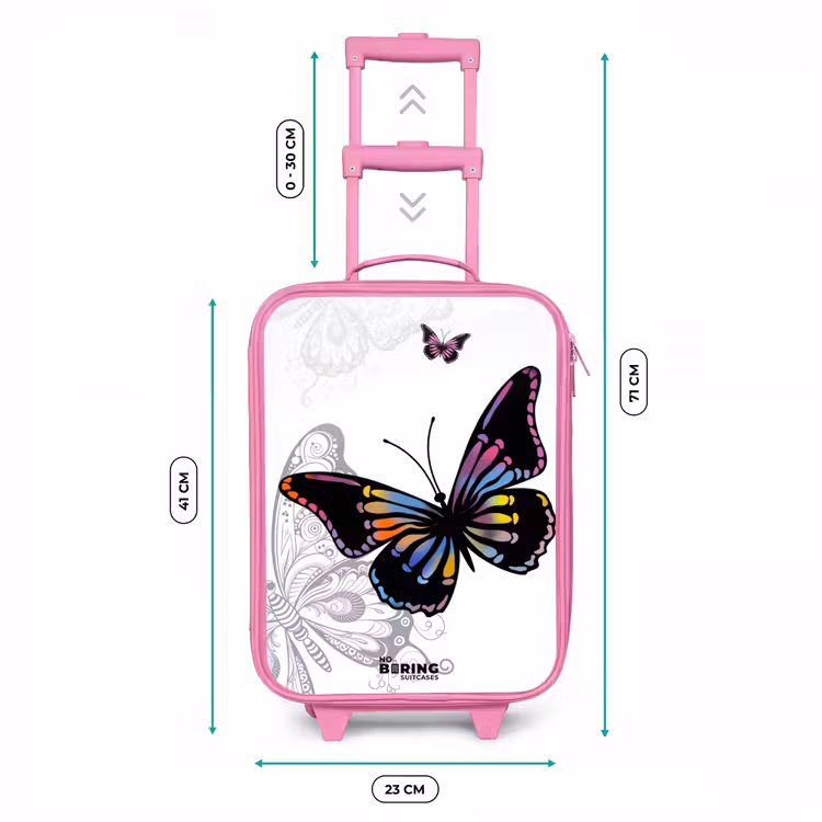 Valise enfant - Rose - Pétale papillon — 6
