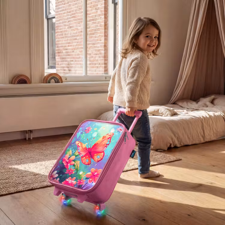 Valise enfant - Rose - Superbe papillon — 2