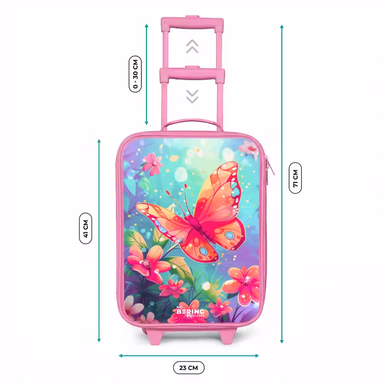 Valise enfant - Rose - Superbe papillon — 6