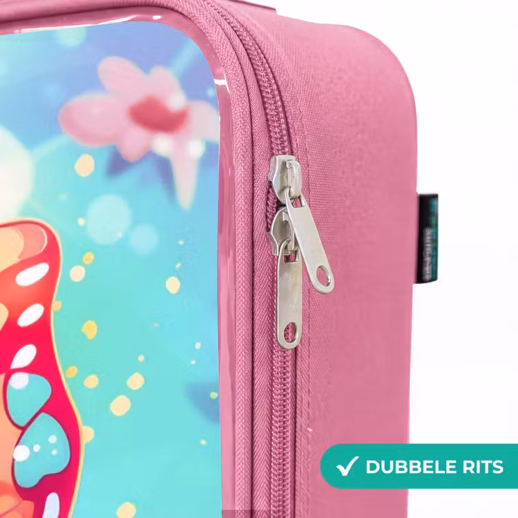 Valise enfant - Rose - Superbe papillon — 7