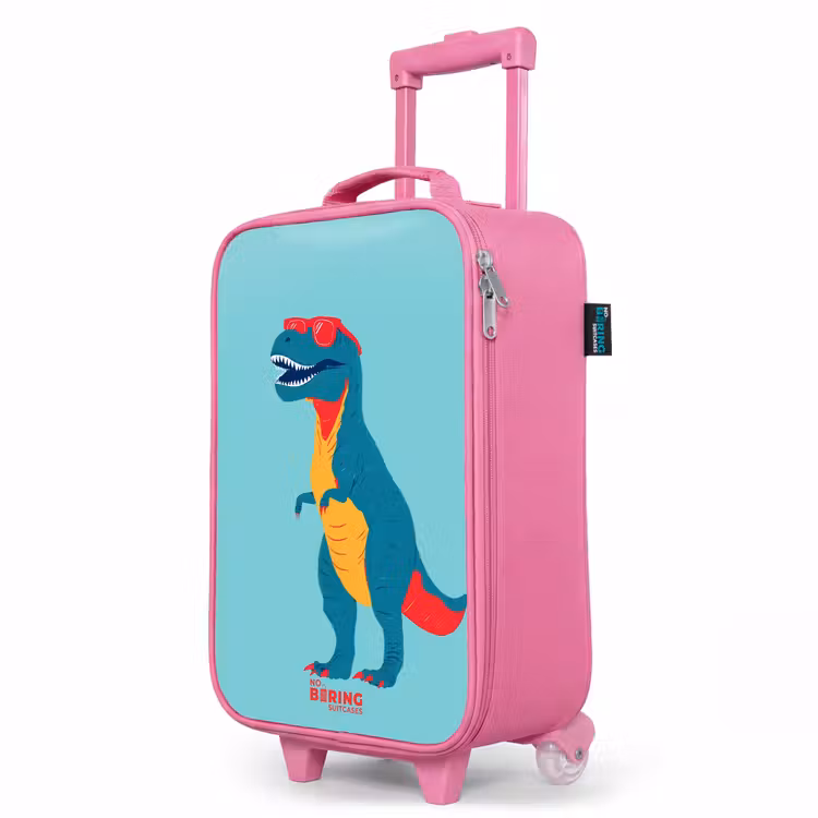 Valise enfant - Rose - T. rex cool avec des lunettes de soleil — 8