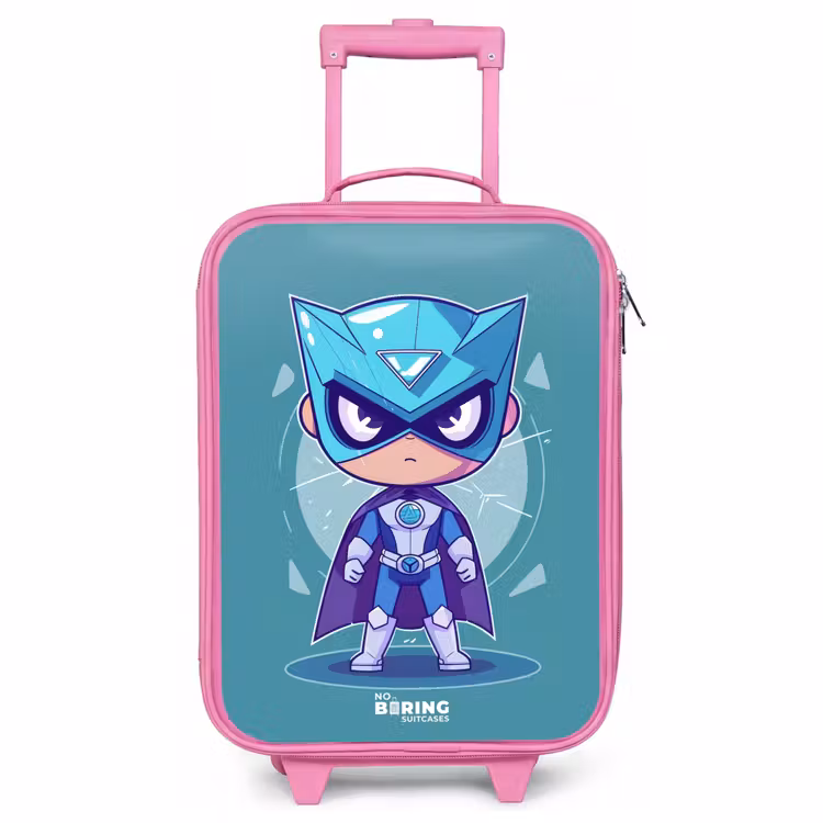 Valise enfant - Rose - Tornade turquoise — 1