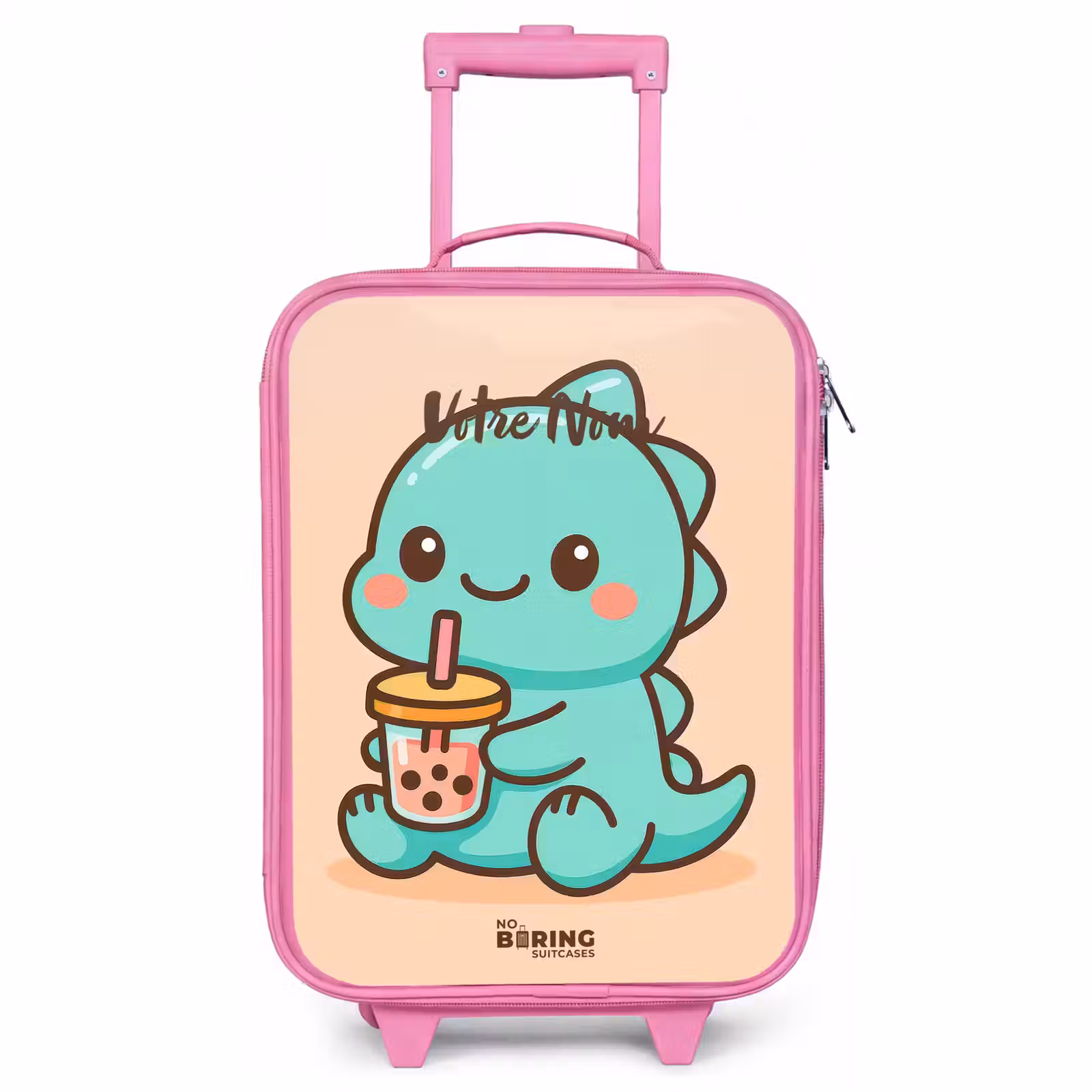 Valise enfant - Rose - Kawai - Dino - Bubbletea — 1
