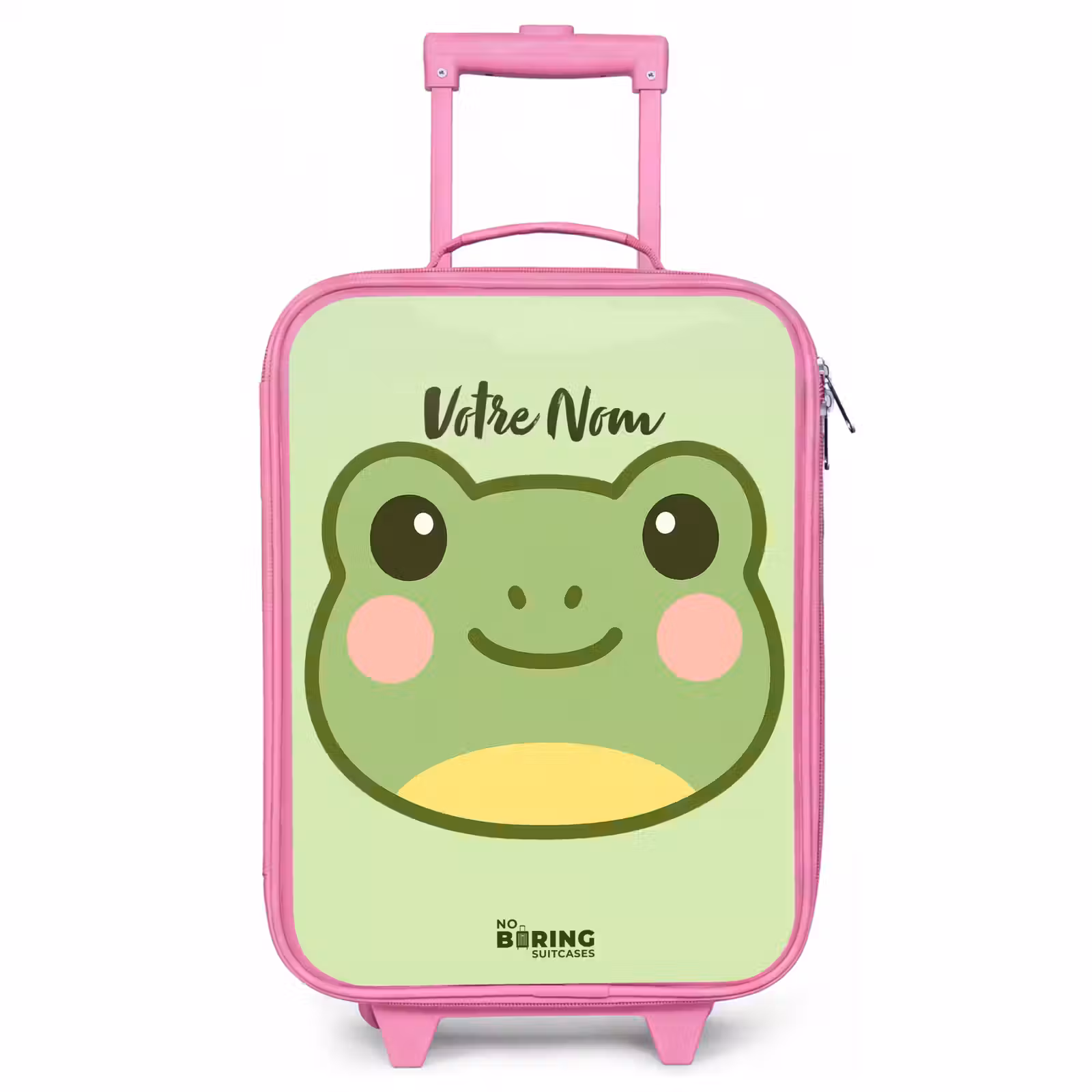 Valise enfant - Rose - Kawai - Grenouille - Vert — 1