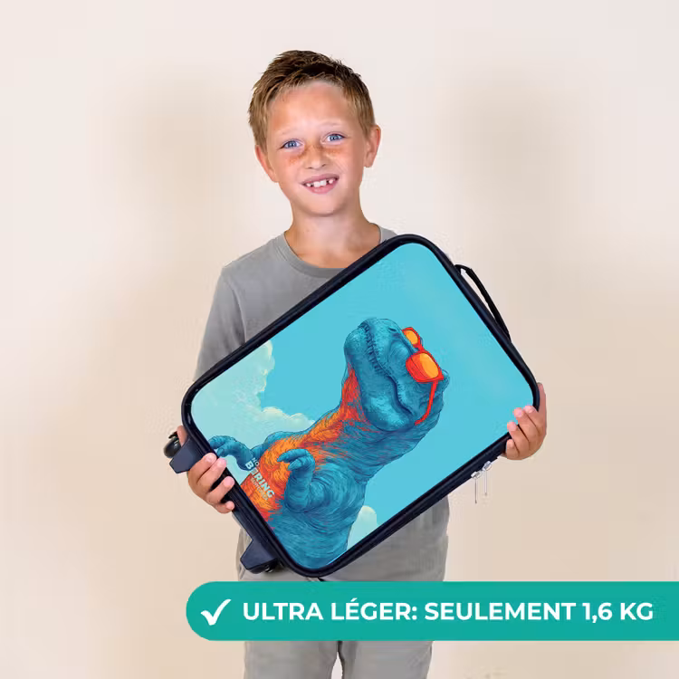 Valise enfant - Dino avec lunettes de soleil — 2