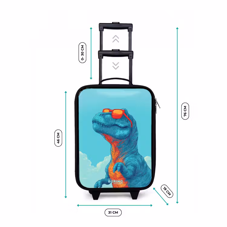 Valise enfant - Dino avec lunettes de soleil — 7