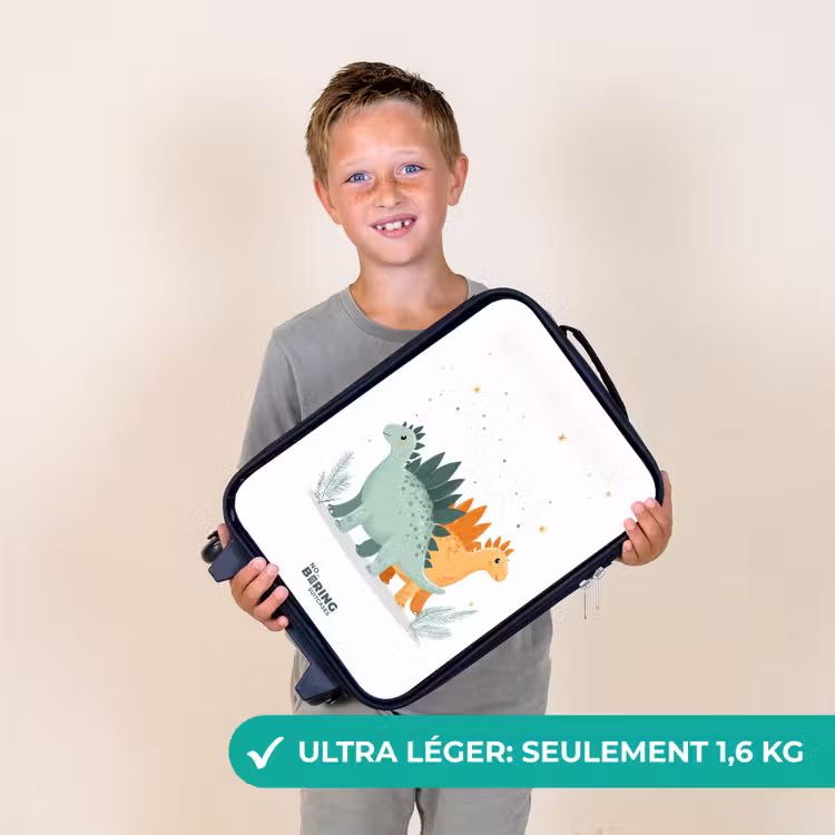 Valise enfant - Duo de stégosaures sous la pluie d'étoiles — 2
