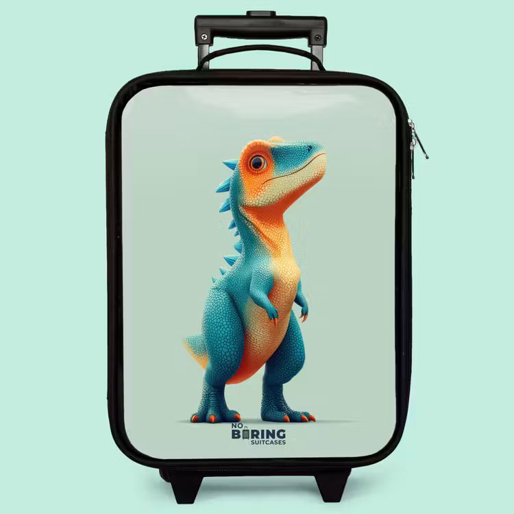 Valise enfant - Un dino robuste avec de grands yeux — 3