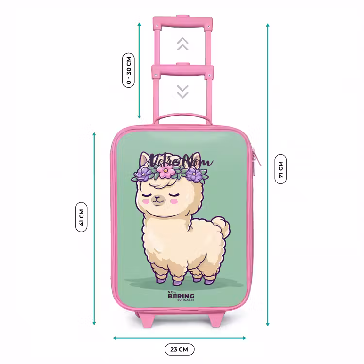 Valise enfant - Rose - Kawai - Alpaga - Vert — 6