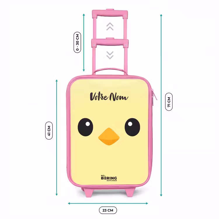 Valise enfant - Rose - Kawai - Chick - Jaune — 6
