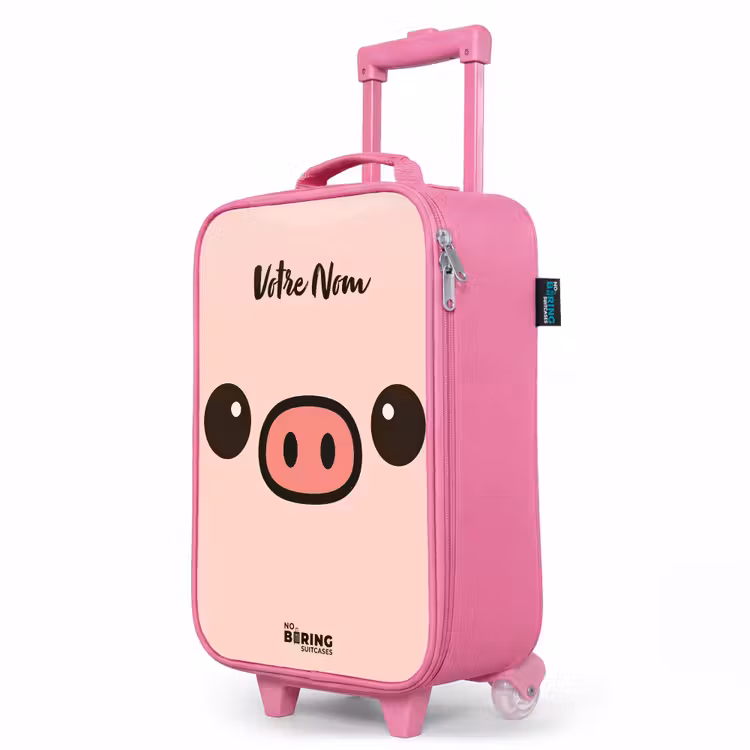 Valise enfant - Rose - Kawai - Cochon - Rose — 8