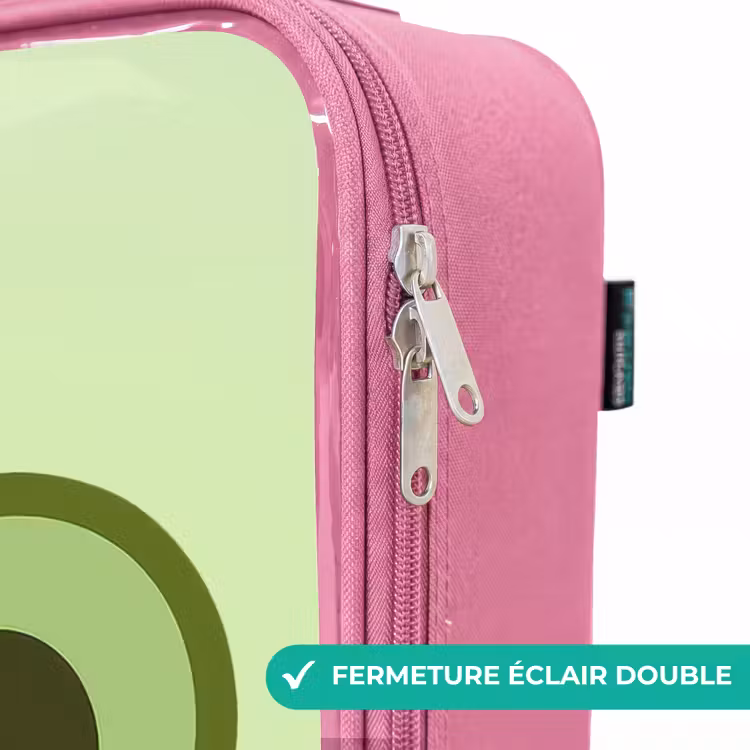 Valise enfant - Rose - Kawai - Grenouille - Vert — 7