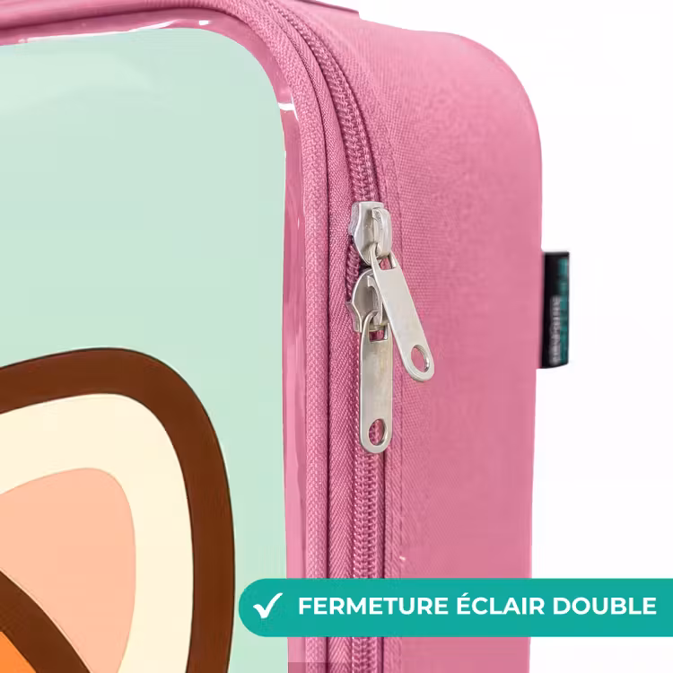 Valise enfant - Rose - Kawai - Panda rouge - Vert — 7