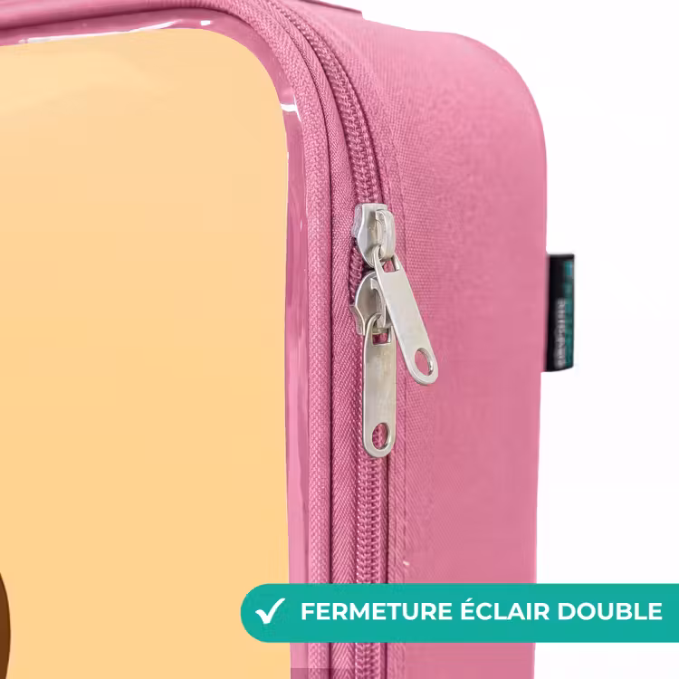 Valise enfant - Rose - Kawai - Vache - Marron — 7