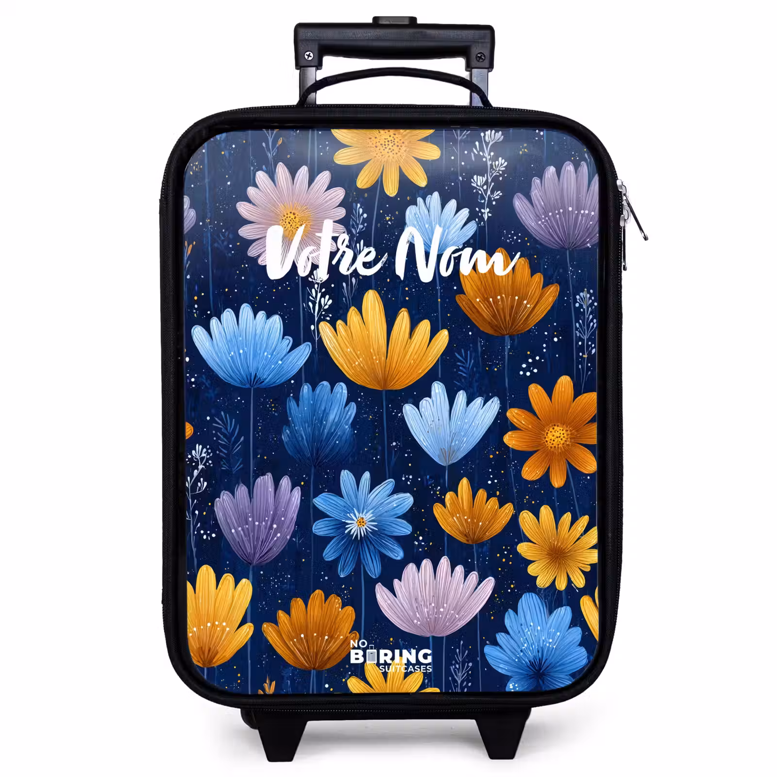 Valise enfant - Fleurs sur fond bleu foncé — 1