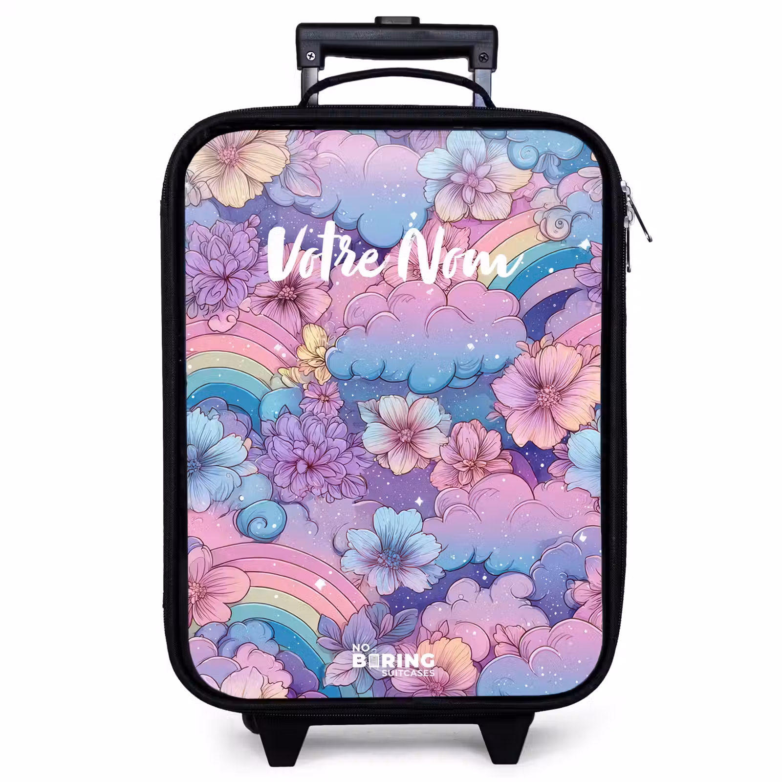 Valise enfant - Illustration de nuages, d'arcs-en-ciel et de fleurs — 1