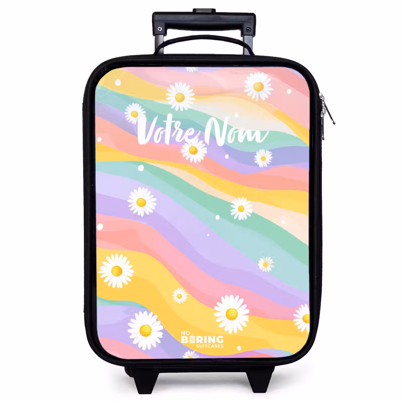 Valise enfant - Marguerites sur fond d'arc-en-ciel — 1