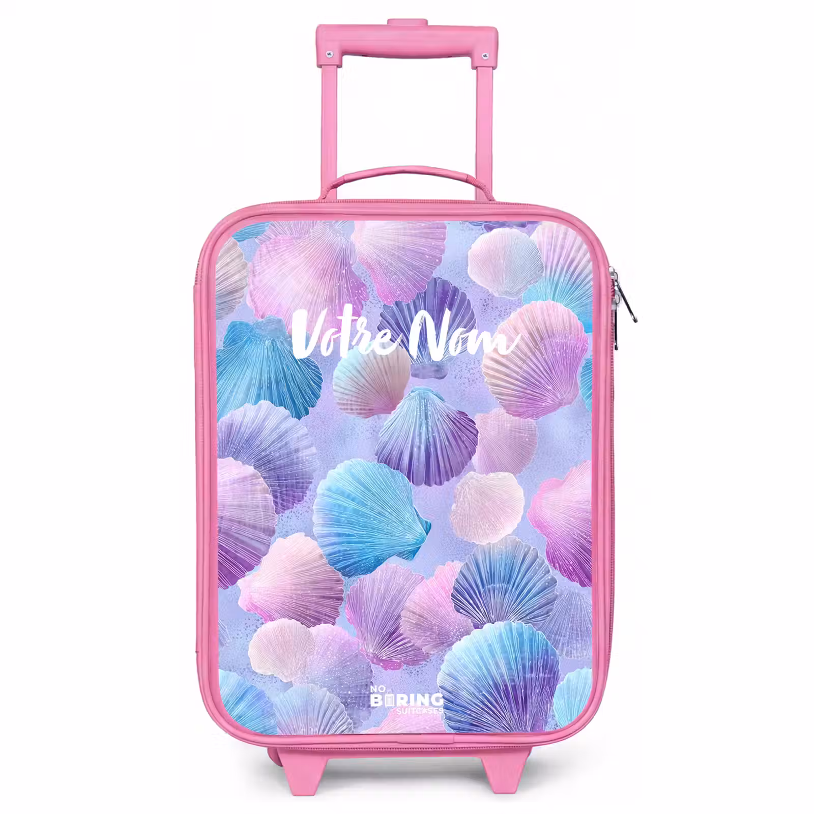 Valise enfant - Rose - Coquilles colorées sur fond violet — 1