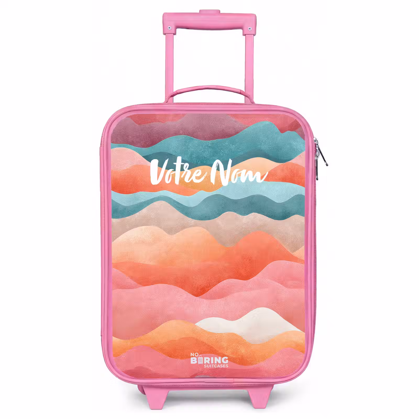 Valise enfant - Rose - Vagues abstraites — 1