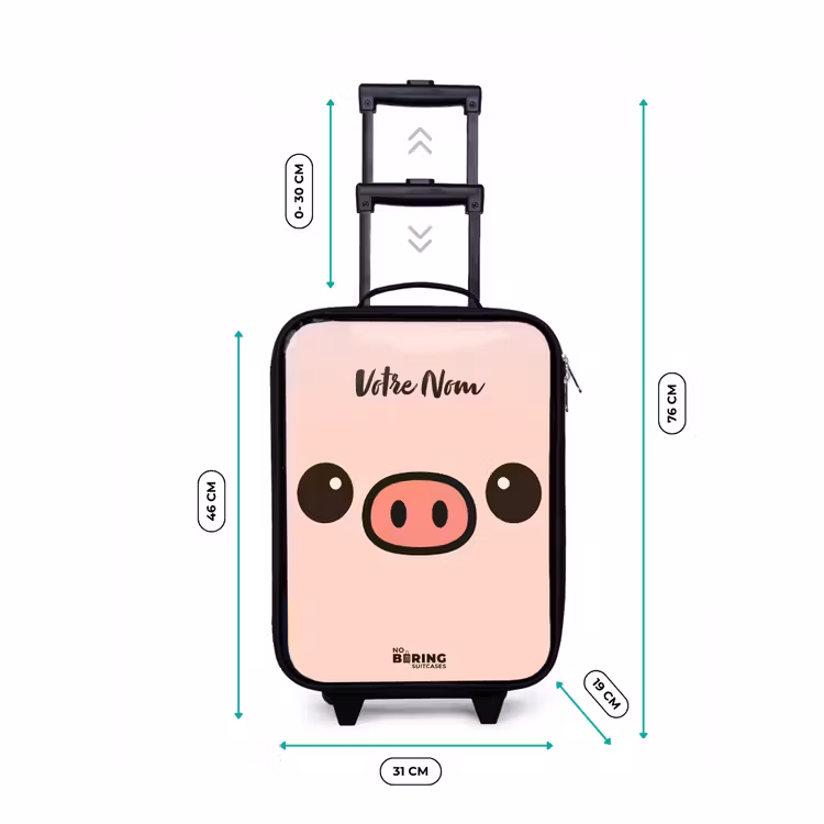 Valise enfant - Kawai - Cochon - Rose — 7