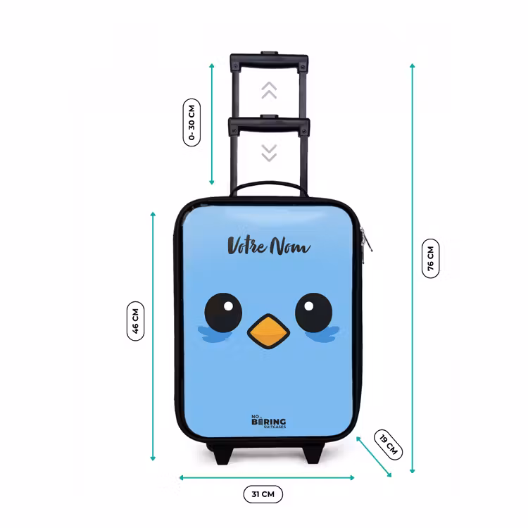 Valise enfant - Kawai - Oiseau - Bleu — 7