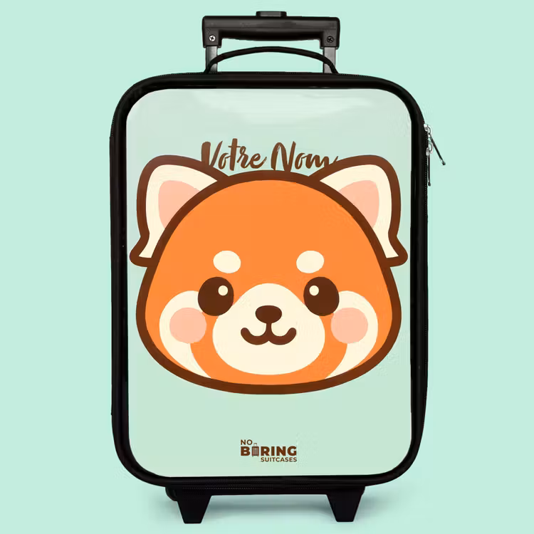 Valise enfant - Kawai - Panda rouge - Vert — 3