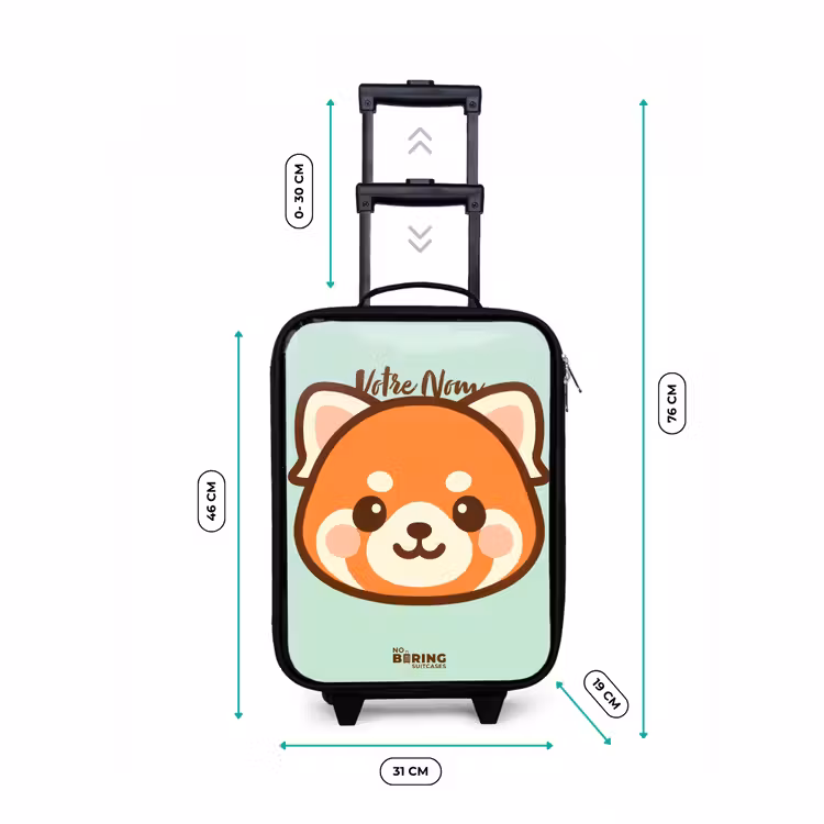 Valise enfant - Kawai - Panda rouge - Vert — 7