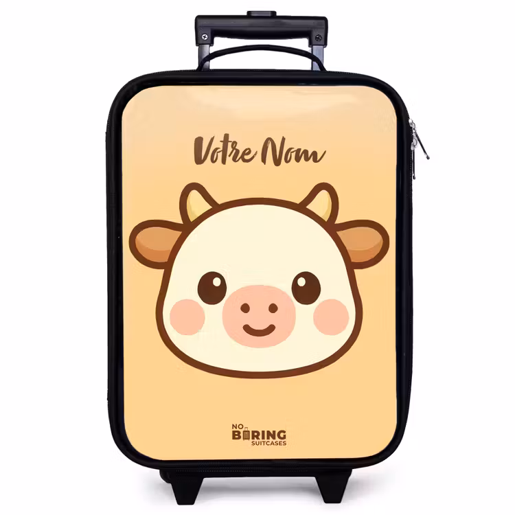Valise enfant - Kawai - Vache - Marron — 1