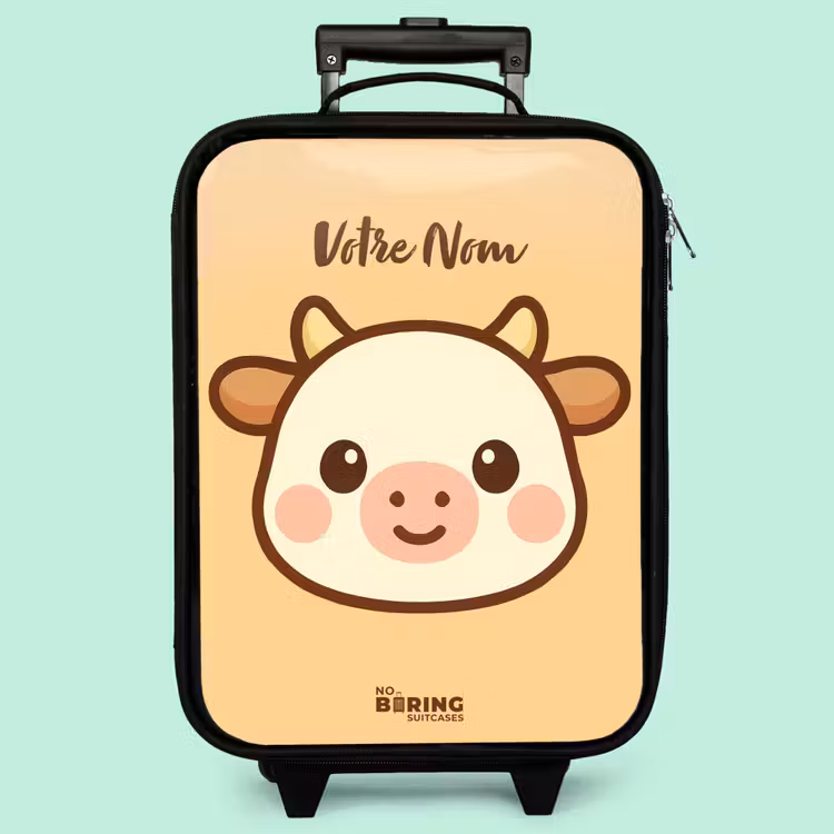 Valise enfant - Kawai - Vache - Marron — 3