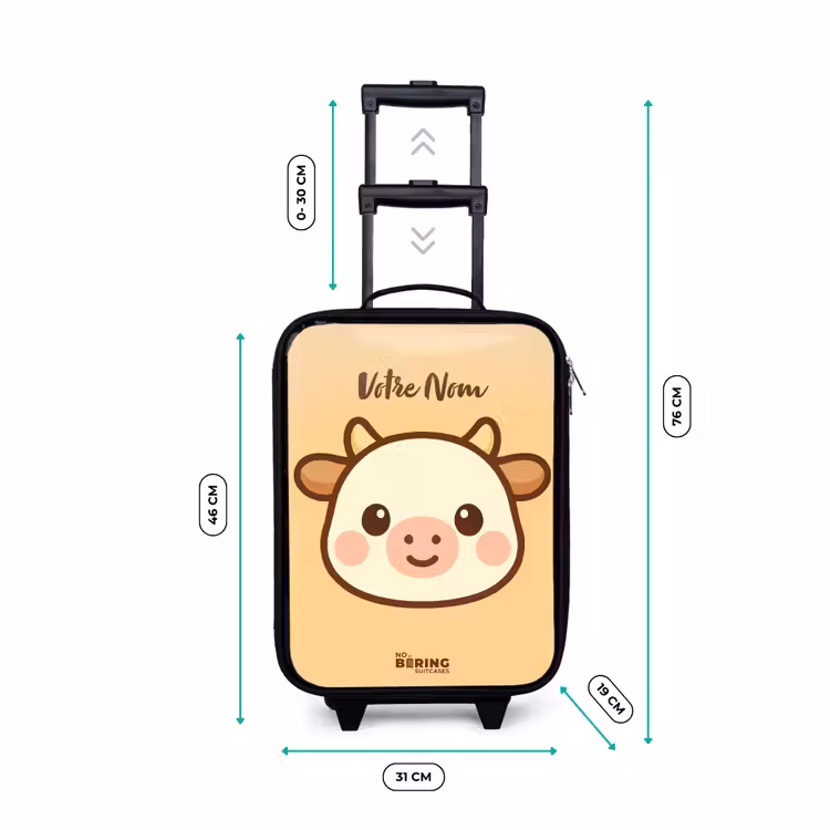 Valise enfant - Kawai - Vache - Marron — 7