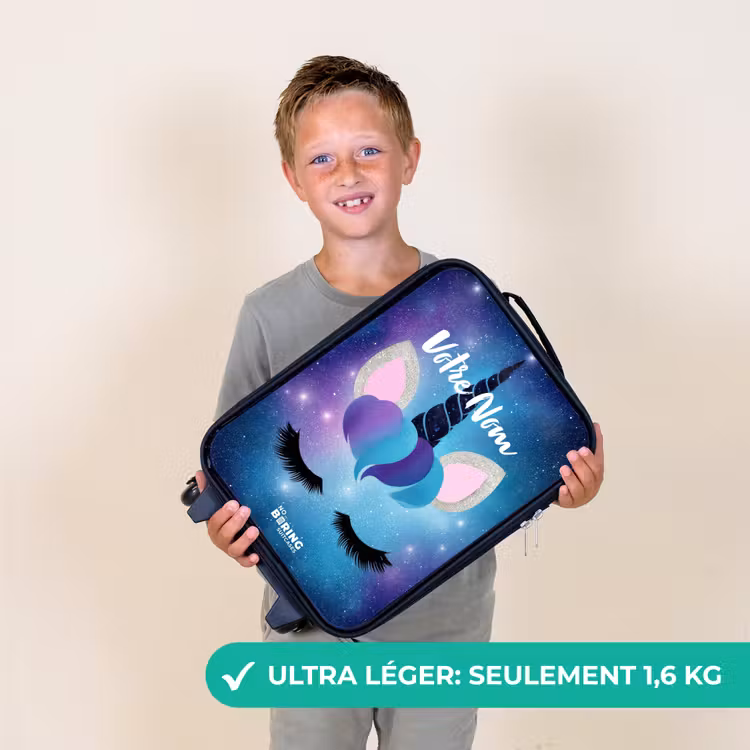 Valise enfant - Licorne sur fond de ciel étoilé — 2