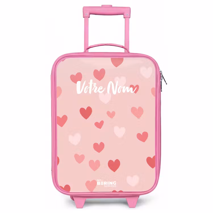 Valise enfant - Rose - Cœurs — 1