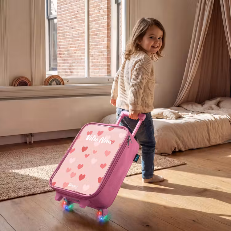 Valise enfant - Rose - Cœurs — 2