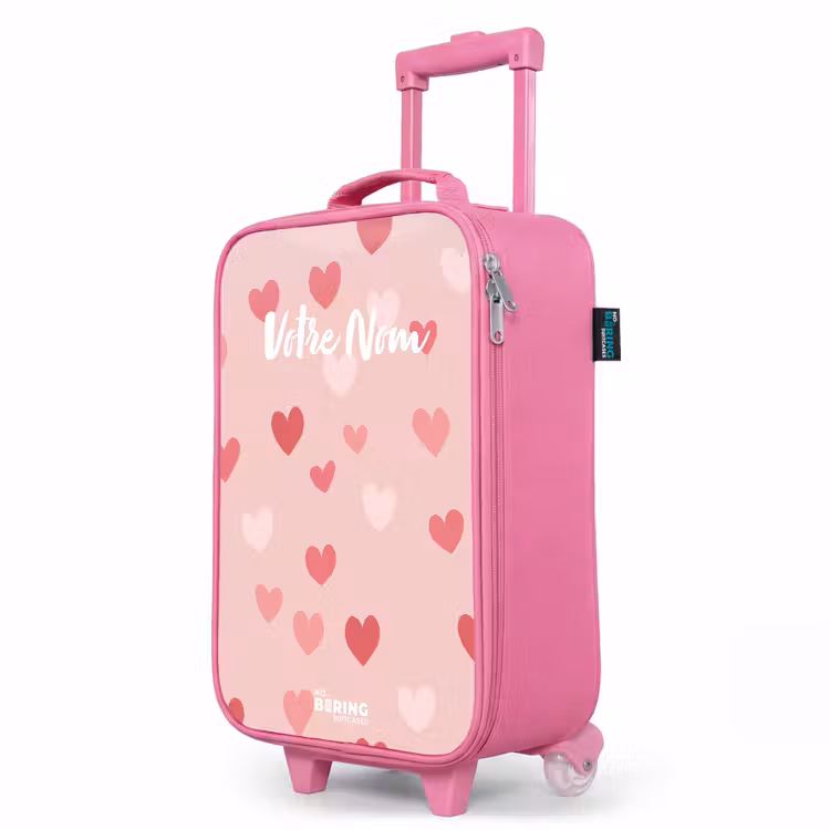 Valise enfant - Rose - Cœurs — 8