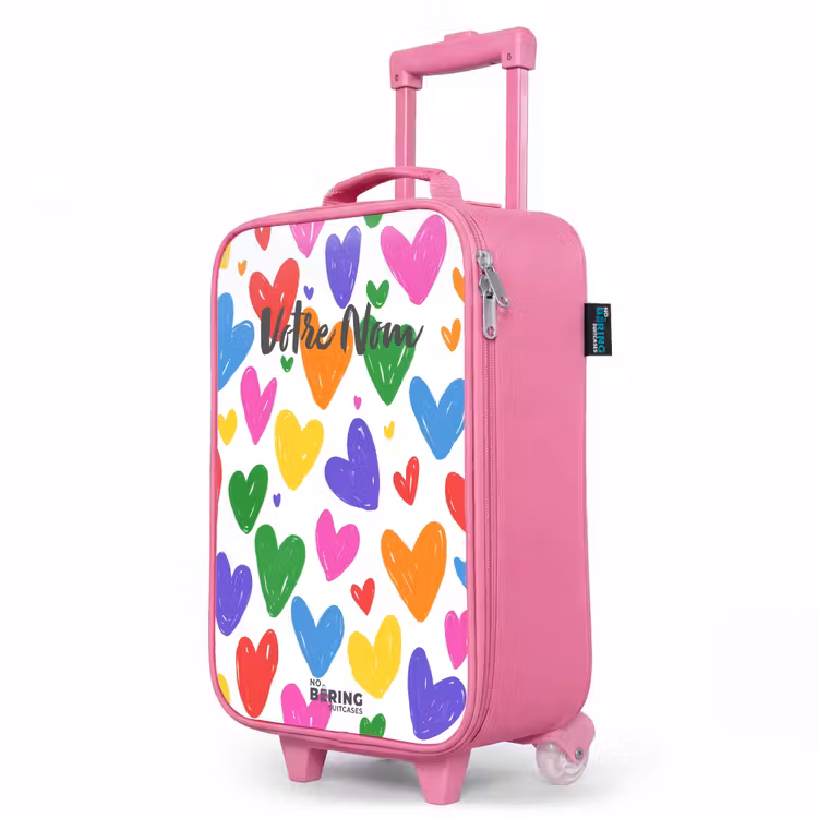 Valise enfant - Rose - Coeurs colorés — 8