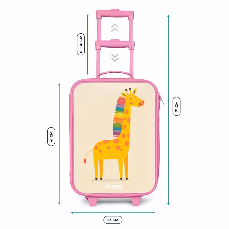Valise enfant - Rose - Girafe - Animal - Coloré — 6