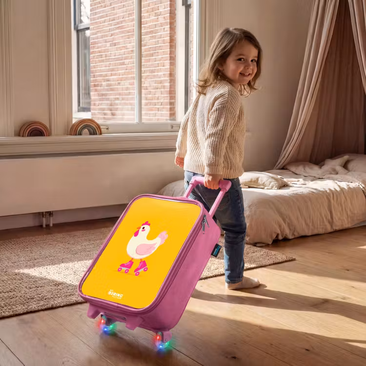 Valise enfant - Rose - Kip - Patins à roulettes - Jaune — 2