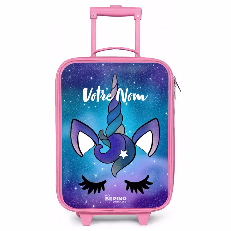 Valise enfant - Rose - Licorne violette — 1