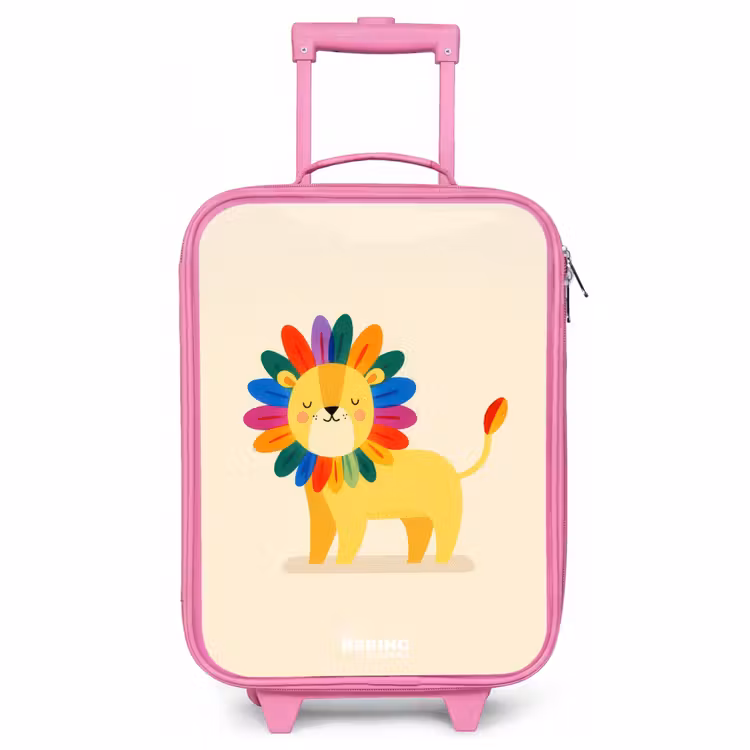 Valise enfant - Rose - Lion - Crinière - Colorée — 1