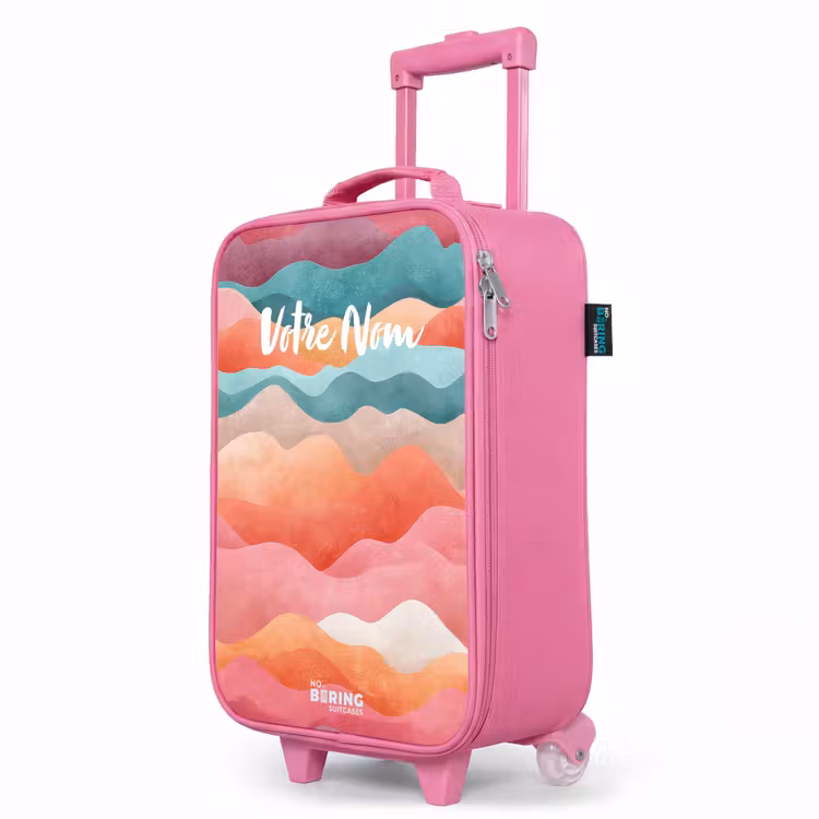 Valise enfant - Rose - Vagues abstraites — 8