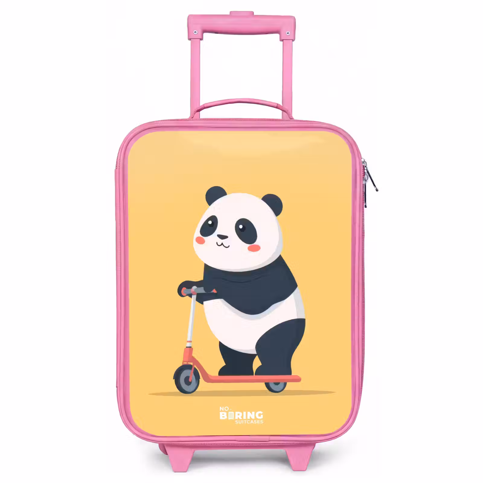 Valise enfant - Rose - Panda - Marchepied - Jaune — 1
